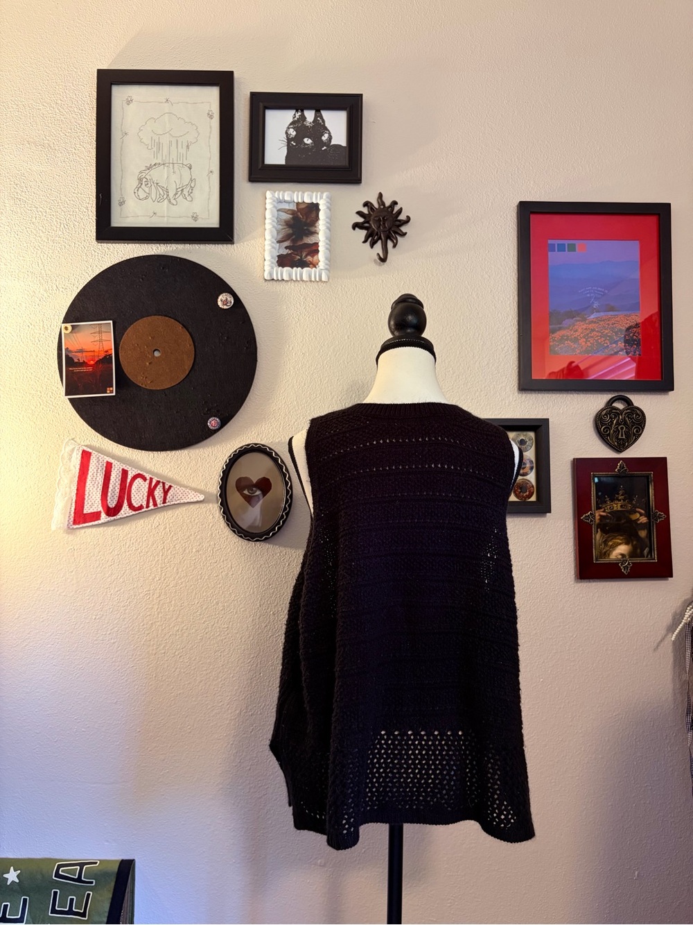 SO Crochet Tank Top Black - Picture 4 of 6